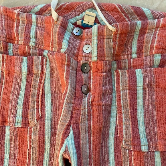 Sundance Gigi Relaxed Cotton Stripe Pants in Red Stripe (5) - Picture 5 of 6